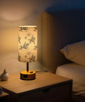 Cowboy Watercolor Decor Bedside Lamp With 3-Way Dimmable Touch Control And Built-In Charging Station on nightstand
