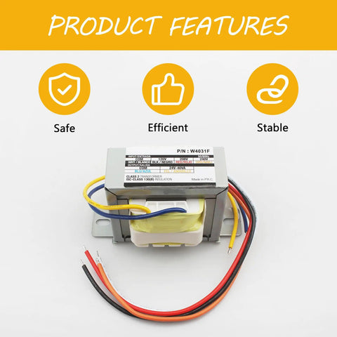 24V AC Transformer For HVAC Systems, Primary 120 208 240V To 24V Secondary, Isolation Replacement Transformer, product features