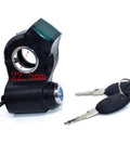 Electric Bicycle Thumb Throttle Voltmeter Digital Voltage Display Switch Power and Key Lock for Ebike close-up with keys
