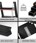 3 Step Folding Aluminum Ladder with Wide Anti Slip Pedals Portable Lightweight Step Stool for Home with stability features