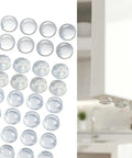 Straight Up Solid 164 Piece Pack Of Clear Self Adhesive Silicone Cabinet Door Bumpers And Furniture Protectors on cabinet.