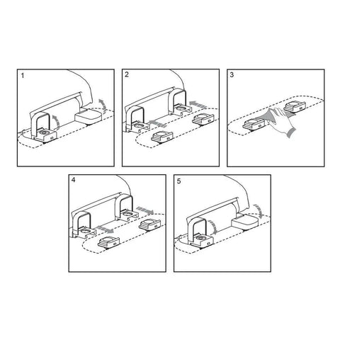 Installation steps for Deluxe Slow-Close Elongated Toilet Seat With Vari-Adjust Lok-Down Hinge And Quik-Lok Mounting Hardware