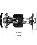 Beefed Up 313mm Wheelbase RC Crawler Chassis Frame Built From Reinforced Nylon And Metal For 1/10 Scale Rigs, Heat Resistant