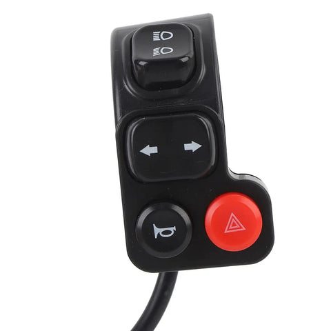 Motorcycle Handlebar Switch With Multi Function Controls For Electric Bikes And Scooters Ride Ready Mount Durable ABS Housing