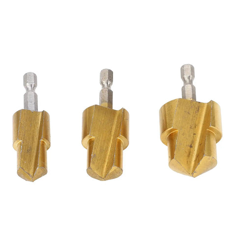 Beefy Pipe Reamer Bit Set With High Carbon Steel Step Drill Kit For PPR Plastic Pipes Expands Holes At 19mm 24mm 31mm Standard Shank