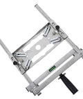 Adjustable Stainless Steel Edge Guide Positioner For Cutters And Grinders Heckin Solid Heavy Duty Metal Workshop Fence top view with measurements