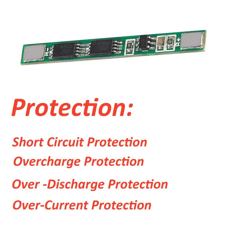 Solid 10 Pack 1S 3.7V BMS Circuit Board For 18650 Lithium Cells with protection features for safety monitoring.