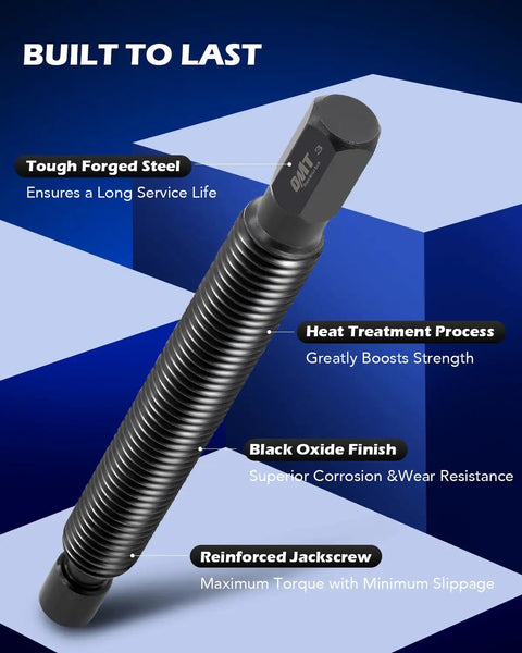 Heavy Duty Workhorse Twenty Three Piece Ball Joint Press Kit With Sure Grip Sockets And Adapters For Hassle Free Chrysler Fixes And Quick U Joint Pullouts tool made of tough forged steel with a black oxide finish.