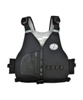 Front view of Adult Swim Vest With Adjustable Safety Straps In Black Size Large Fit Made Of 2 Mm Neoprene And EPE Foam CE Certified EN131381 2021