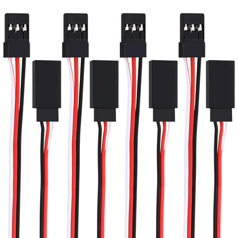 Fifteen Piece 3 Pin Servo Extension Cables Set 11.8 Inch Long Male To Female RC Wire Connectors for RC Hobbyists