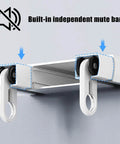 Close-up of Heavy Duty Double Track Curtain Rail Kit 2.5ft Silent Ceiling Track System showing built-in mute bar feature.