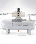 Heavy Duty Pneumatic Boost Cylinder For Higher Air Pressure, Muffler And Relief Valves, Industrial Grade Compressed Air System