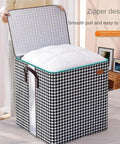 Heavy Duty 180L Collapsible Storage Bag Lowkey Spacious Design Holds All Your Duds And Bulky Quilts with zipper and handles.