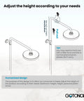 Adjustable Thermostatic Shower Faucet Exposed Bathroom Setup With 8 Inch Round Wall Mounted Shower Head and ABS Handheld Sprayer