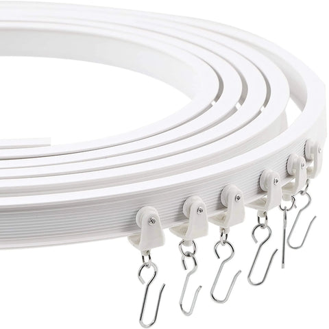 Easy Glide Ceiling Curtain Track System Flexible Durable Design For Effortless Gliding Ideal For Shower Window RV Room Dividers Privacy And Home Decor