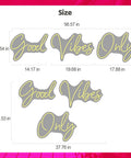 Good Vibes Only Neon Sign For Walls Large LED Neon Light size dimensions in inches for bedroom party bar café shop decor