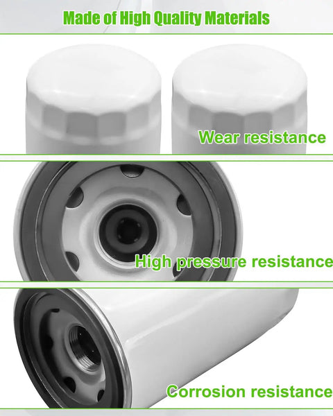 Heavy Duty Hydraulic Filter Replacement Kit For Tractors 2 Pack showcasing wear, high pressure, and corrosion resistance.
