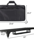 22 X 12.5 Inch Aluminum Guitar Pedal Board With Power Supply Tray Carry Bag And Mounting Tapes Included Black Portable Lightweight For Gigging Musicians