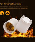 GU24 To E26 E27 Adapter 4 Pack Convert Bi Pin GU24 Fixtures To E26 Or E27 Screw In Sockets Heat Resistant Up To 392F