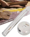 9mm Double Sided Rivet Punch for Leather Craft Dope Stainless Steel Round Hole Punch Die Tool Button Installation