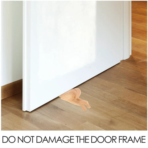 Wooden Door Stopper With Cute Decorative Funny Shape Prevents Doors From Hitting Walls Easy To Install No Tools Needed