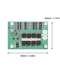 Heavy Hitter 3S 12V Lithium Battery Protection Circuit Board with labeled connections and dimensions outlined.