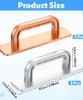 4 Pack Adhesive Cabinet Handles No Drill Stick On Cabinet Pulls Durable Self Stick Drawer Handles For Kitchen Bathroom Furniture Easy Install Strong Bonding On Wood Metal Plastic. 10.1cm x 3.2cm handle size, rose gold and silver