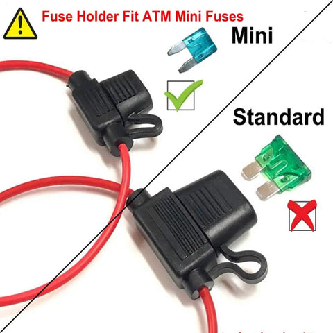 Must Have 12V Mini Fuse Holder Kit With 120 Piece Multi Size Blade Fuses highlighting mini fuse compatibility