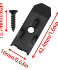 Rock Solid Heavy Duty Table Leaf Lock Hardware Kit For Expandable Dining Tables and Workshop Stands features a black metal lock and screw.