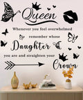 Queen Inspired Wall Sticker Set For Teen Girls Bedroom And Living Room Motivational Vinyl Wall Decals With Dope Sayings