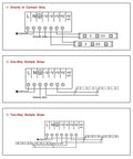 Wiring diagram for Beefy AC To DC 5V 20A Switching Power Supply Adapter covering direct, one-way, and two-way strip connections.