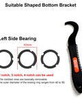 Pro Grade Lock Spanner For Bike Bottom Bracket Removal Tool with notched cups for left side bearing removal