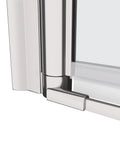 Rugged Chrome Shower Door Pivot Hinges For Outward Opening Enclosures, Adjustable 30 To 31 And 3 Eighths Inches, One Quarter Inch Tempered Glass