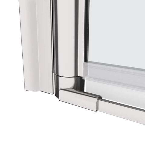 Rugged Chrome Shower Door Pivot Hinges For Outward Opening Enclosures, Adjustable 30 To 31 And 3 Eighths Inches, One Quarter Inch Tempered Glass