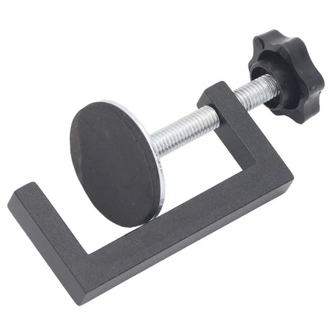 Heavy Duty 4 Piece Woodworking C Clamps Offer Killer Grip And Smooth Turn Adjustment For Straight Up DIY Projects, close-up view of clamp mechanism.