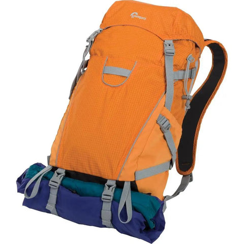 Ultra Cinch Camera Chamber Backpack For On The Go Photographers With Padded Secure Gear Compartment in Bright Orange