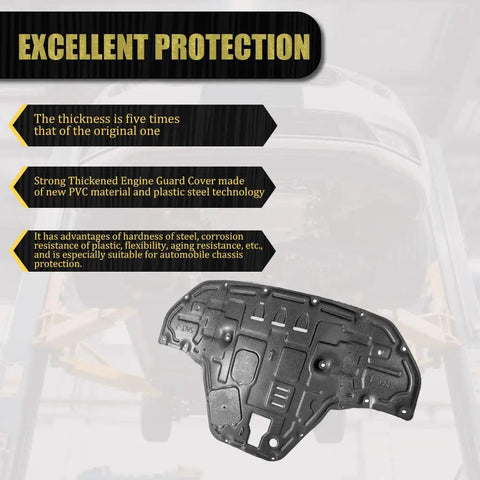 Heavy Duty Engine Splash Shield Fits Hyundai Sonata 2024 2025 2026 with thick PVC material for robust under chassis protection.