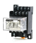 35mm DIN Rail DC 12V Coil 4PDT 14P LY4NJ General Purpose Power Relay With Base Black for Industrial Control Rig