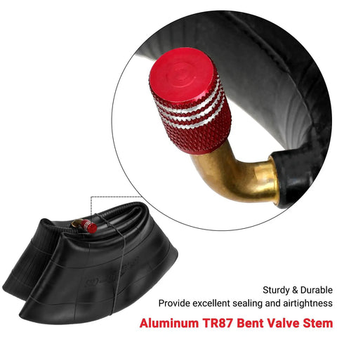 13x5.00-6 Inner Tube Replacement For Razor Dirt Quad And Small Go Karts Lawn Mowers Yard Tractors And ATVs showing TR87 bent valve