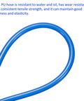 Pneumatic Tubing PU Air Compressor Hose For Water And Fluid Transfer, 4mm ID By 6mm OD, 9.8 Feet Length, Blue, Flexible Durable Tubing