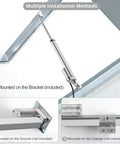 Beefy 12V Heavy Duty Linear Actuator 330 LBS 1500N 12 Inch Stroke Silent IP65 with brackets, mounted on window, ground, clamps.