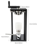 Heavy Duty Manual Cup Sealer For Soda And Tin Cups, stainless steel and plastic, 37cm tall, designed for quick beverage sealing.