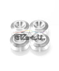 Silver Bumper Quick Release Fasteners Kit, 6061 T6 Billet Aluminum, powder-coated anodized finish, set of four fasteners.