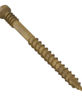 No Sweat Finish Trim Screws #7 X 2 In Tan Exterior Coating with rapid entry sawtooth tip for smooth countersink grip.