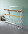 Dang Tough Heavy Duty Adjustable Cantilever Storage Rack Holds 440 Pounds; metal organizer holding lumber and pipes in a garage.
