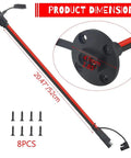 SAE Power Socket Sidewall Port Kit With Cap Easy Install 10AWG 23.62 Inch Quick Disconnect Panel Mount Power Cable dimensions