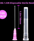 Sterile 18 Gauge 1 1/2 Inch 38mm Lab Needles Pack Of 100 For Medical Research Pro Grade Hypodermic Supply For Lab Work And Clinical Use Disposable Medical Grade Essentials For Research Labs And Clinical Use, 100 pack