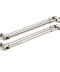 Beefy Stainless Steel M4 Drive Shaft Set For 1 To 10 RC Crawlers Universal Cross Knot With Brass Ball High Torque Spline Design Fits Axial SCX10 II 139mm Red