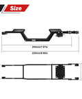 Aluminum LCG Universal Chassis Frame Kit For TRX4M 1 18 Scale RC Cars CNC Machined Black Anodized Chassis with Dimensions