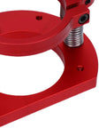 Router Table Base With Two Jaw Clamp System Aluminum Lift Base For Woodworking And Trim Machines Easy Height Adjustment 70mm Lift Universal Fit For 64-66mm Motor red aluminum clamp detail